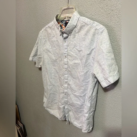 Denim & Flower Ricky Singh light blue button up size large - Picture 2 of 7